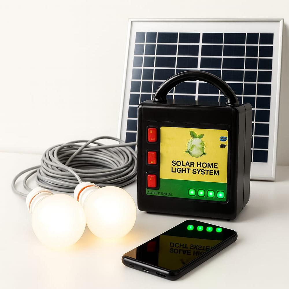 Solar Home Lighting - Cable Length: Extended Cable Leads  Meter (m)