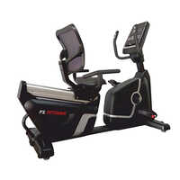 Recumbent Bike Gym Equipment - High Tensile Steel Frame, 1650x650x1250 Mm, Black Pu Leather Seat | 8 Kg Flywheel, 16 Magnetic Resistance Levels, 12 Preset Programs, Ergonomic Backrest, Transport Wheels