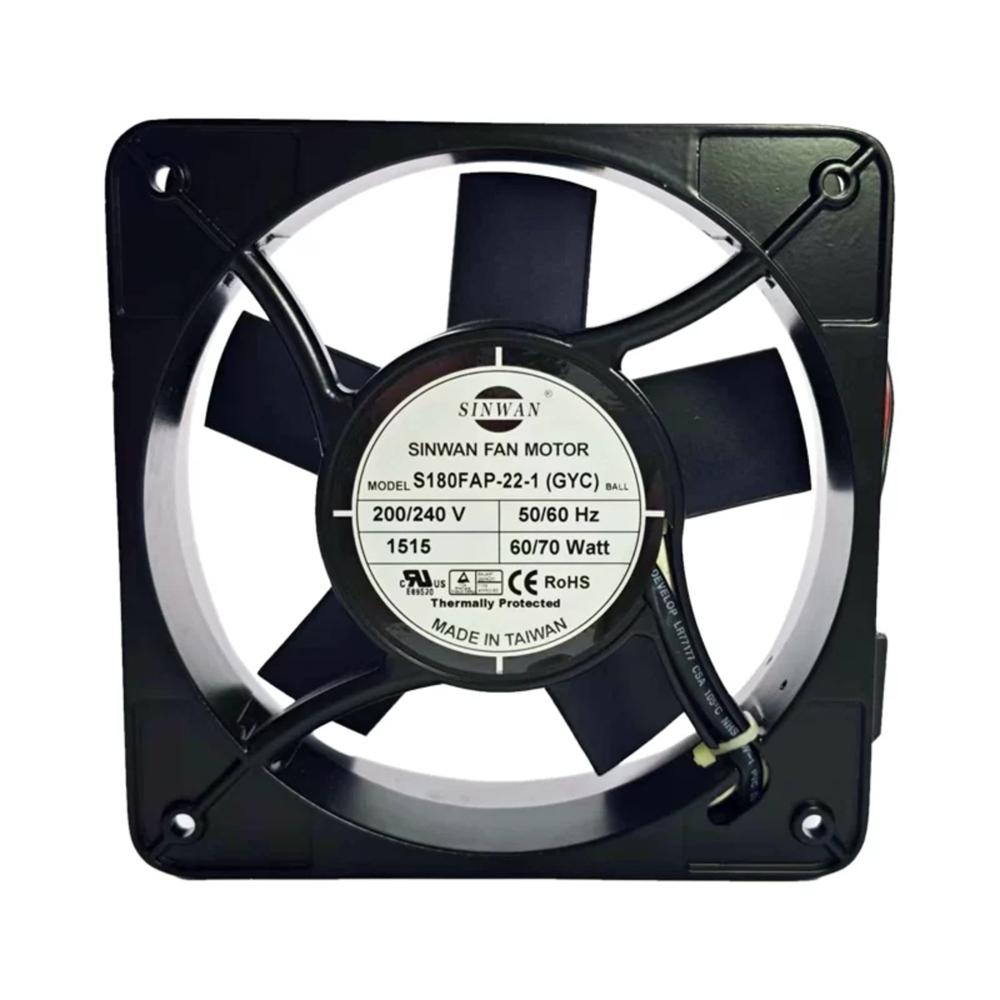 SINWAN S180FAP-22-1 220-240V AC 60/70W 18065mm Ball Bearing Industrial Axial Cooling Fan