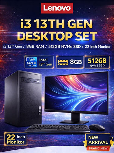 Lenovo Desktop Computer Set I3 13th Gen