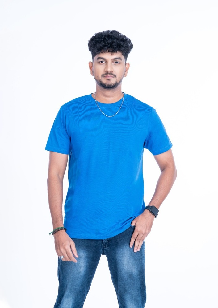 Mens round neck half sleeve T shirts