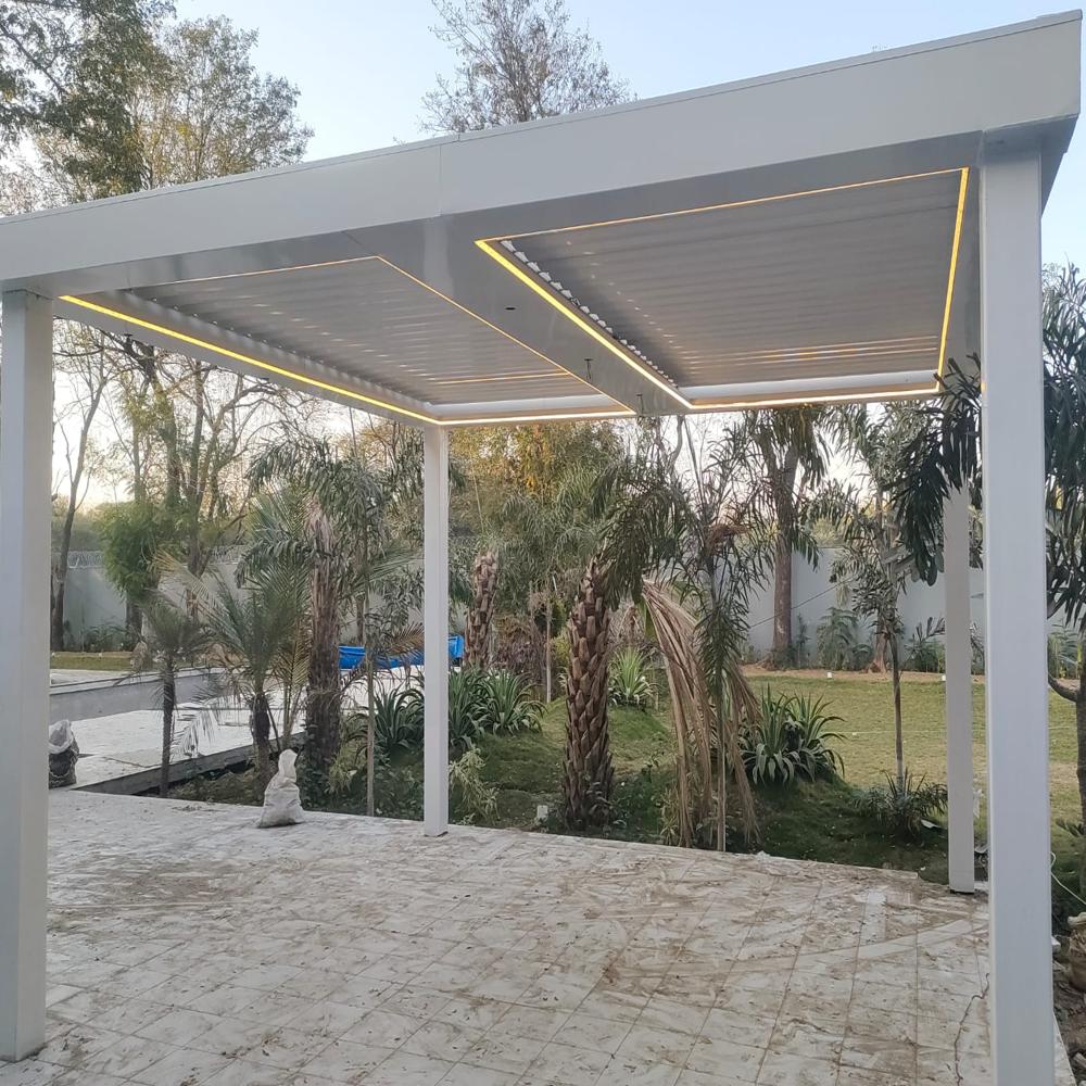 Swimming Pool Motorised Pergola Roofing System