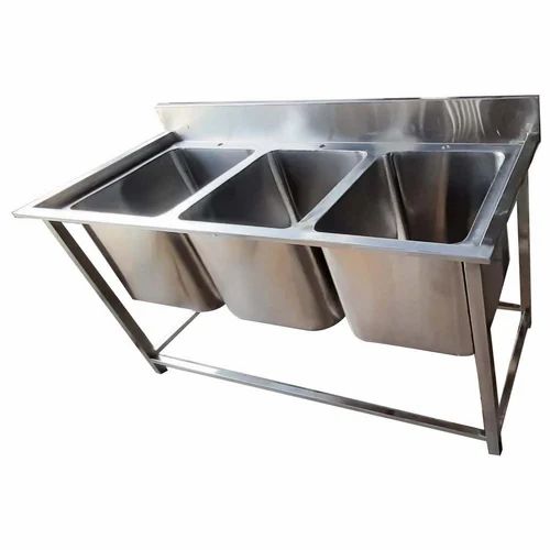 Commercial Three Sink Unit