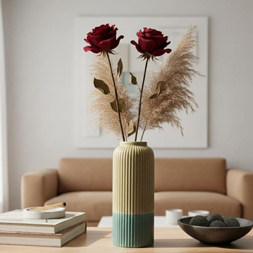 Premium Ceramic Fluted Vases