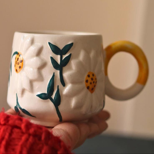 Ceramic Daisy Cup