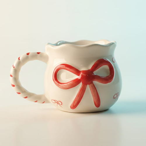Red Bow Ceramic Mug