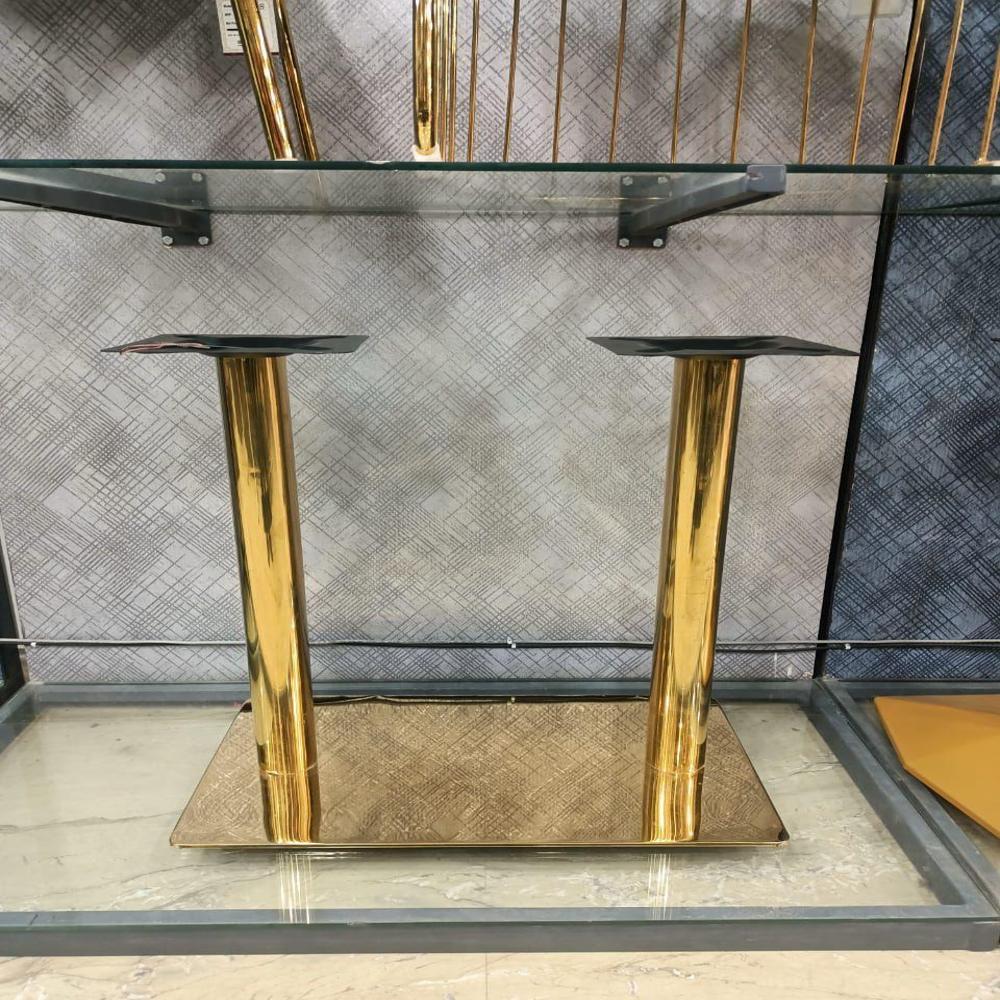 Golden Double Piller Stand