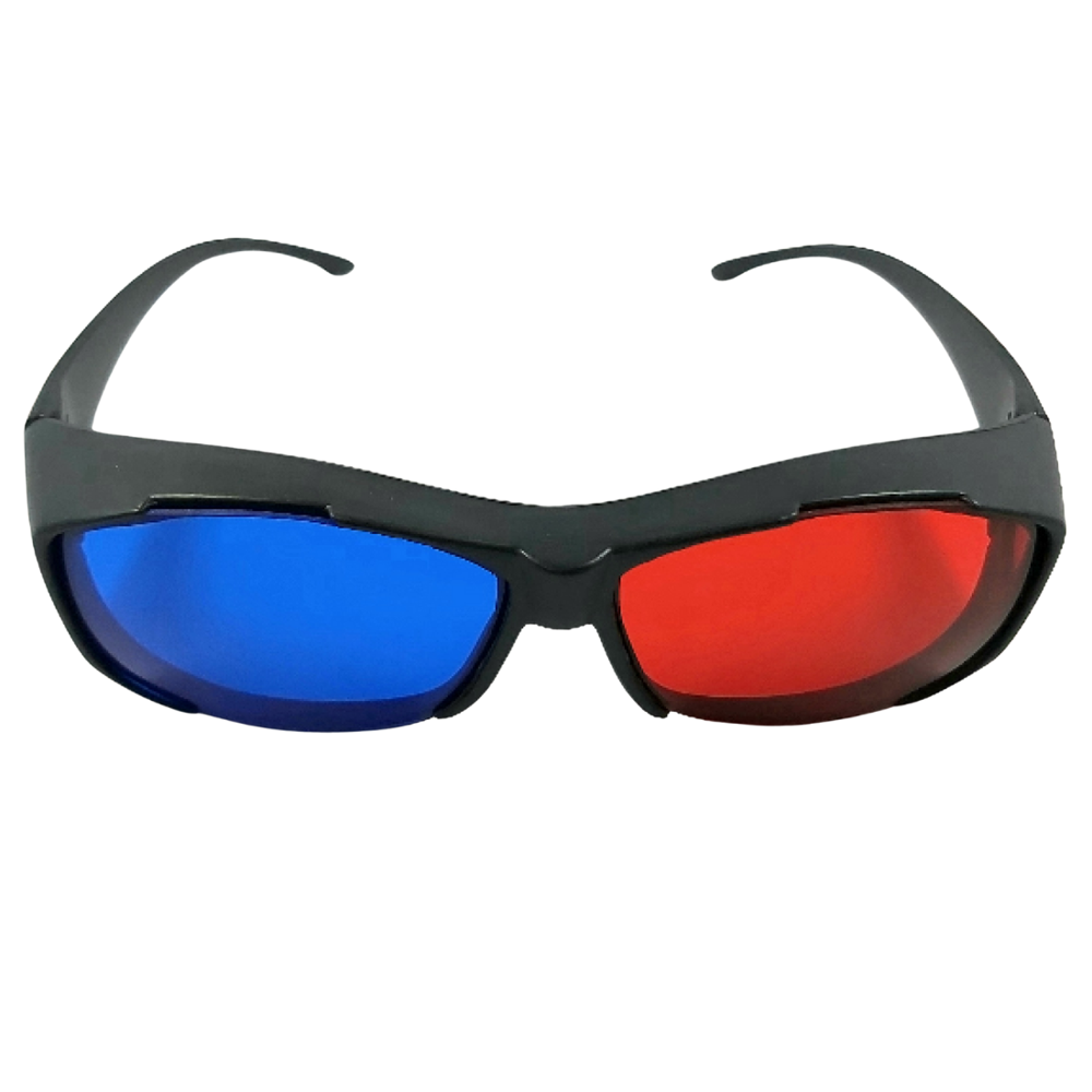 Red Cyan 3D Chashma For Mobile & Movies-Rc01 - Frame Color: Black