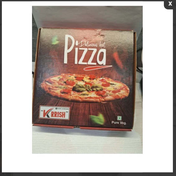 Pizza Box Large - Cardboard, 14x14 Inches, Brown | Single Layer, Customizable Print, Ensures Safe Transport Of Large Pizzas