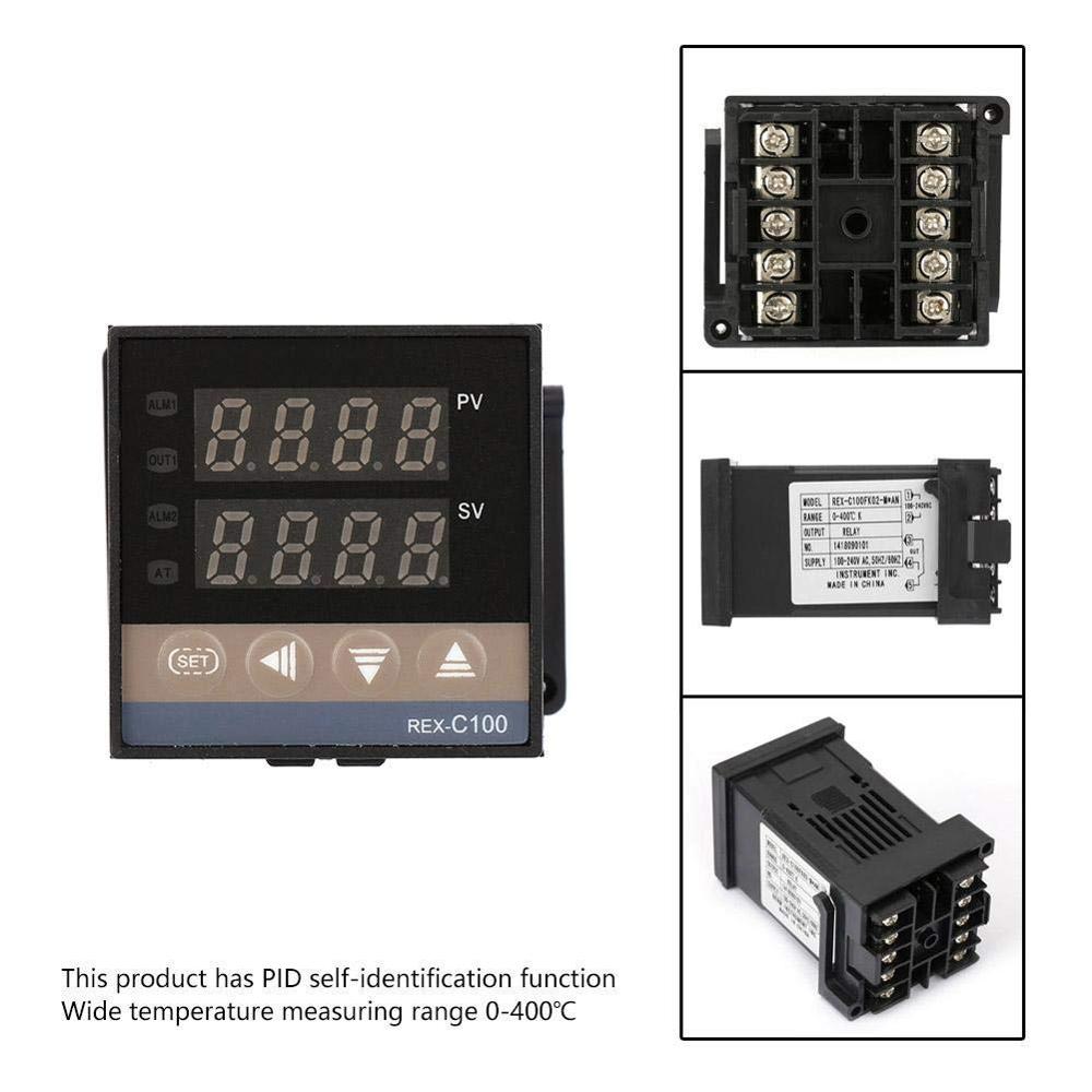 Real Instruments REX-C100 PID Digital Temperature Controller Relay Output Thermostat, REX-C100
