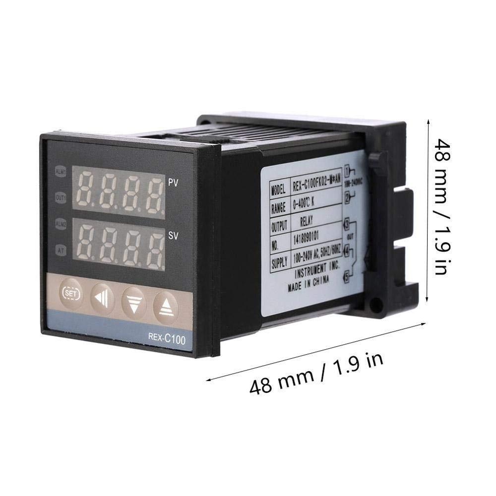 Real Instruments REX-C100 PID Digital Temperature Controller Relay Output Thermostat, REX-C100