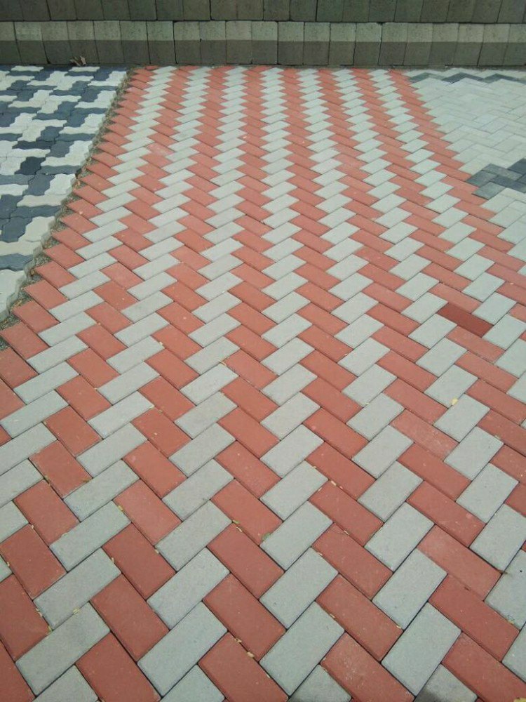Concrete Milano Interlocking Paver Block - Color: Red