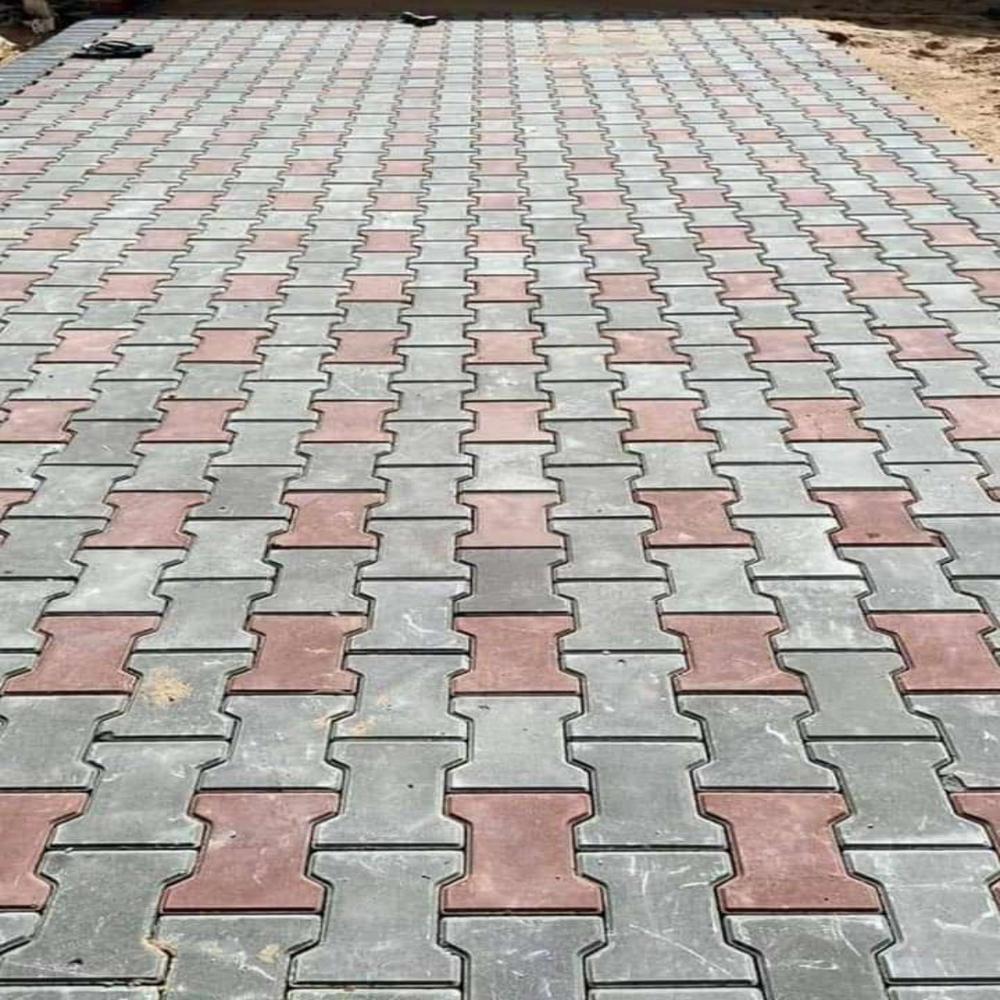 Concrete Milano Interlocking Paver Block - Color: Red