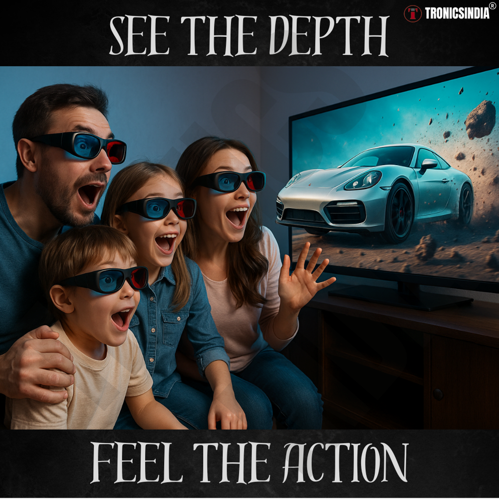 Red Cyan 3D Glasses Sports Frame for Projector Viewing RC02