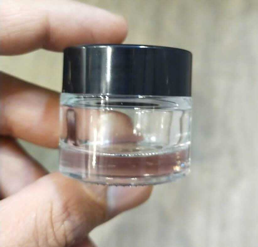Glass Cream Jar - Color: Amber