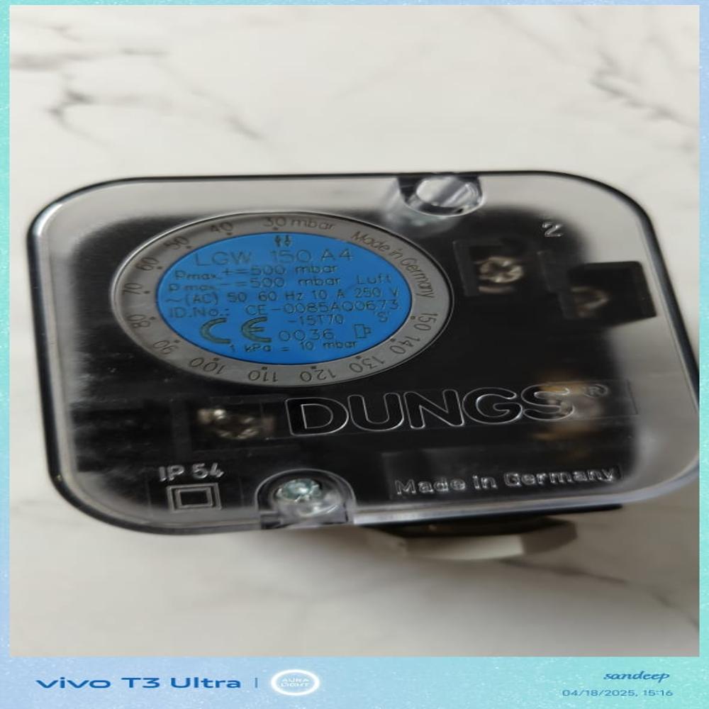 Differential Pressure Switch - Black, Standard Size | Ip65 Protection Class, Pressure Range 0-10 Bar, 1 Year Warranty