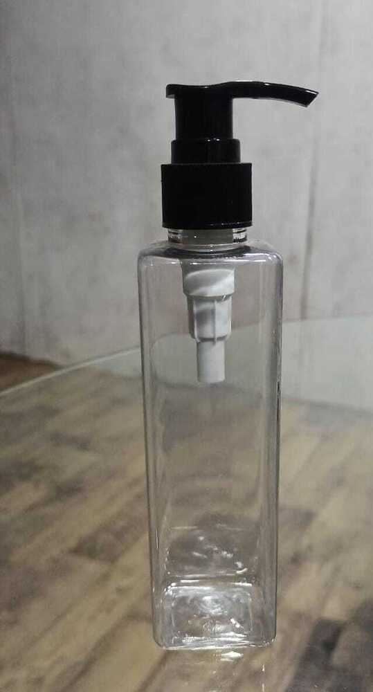 Square Shampoo Bottle /Square Cosmetic Bottle - Color: Amber