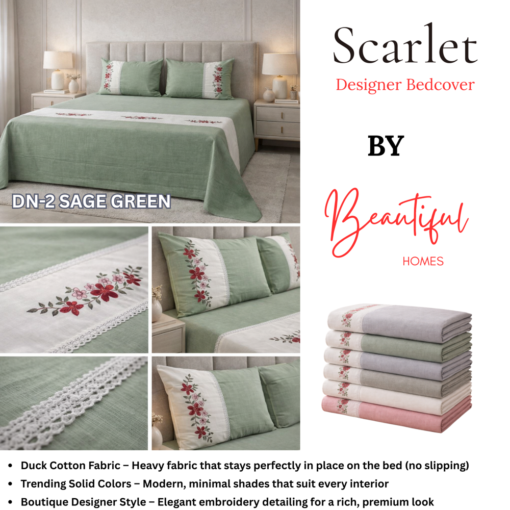 SCARLET BEDCOVER