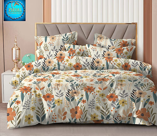 Leaf Print Cotton Bedsheet