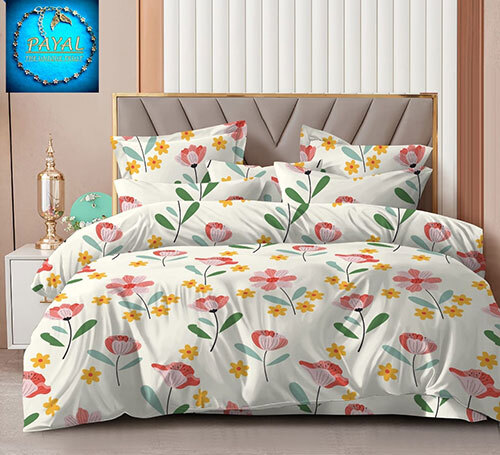 Leaf Print Cotton Bedsheet