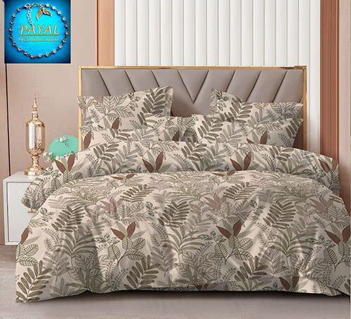 Leaf Print Cotton Bedsheet