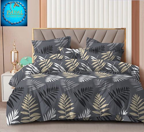 Leaf Print Cotton Bedsheet