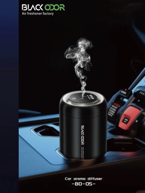 Black Odor BO-05 Premium BLACK_ODOR Car Smart Aromatherapy Spray Air Freshener & Aromatherapy Diffuser with Ambient Light Top Starting Feature | Auto Accessory Air Freshener for Cars (BO-05)