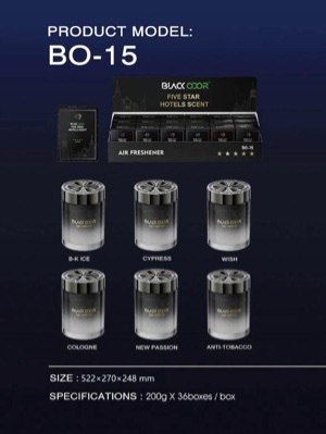 BO-15 black odor car fragance