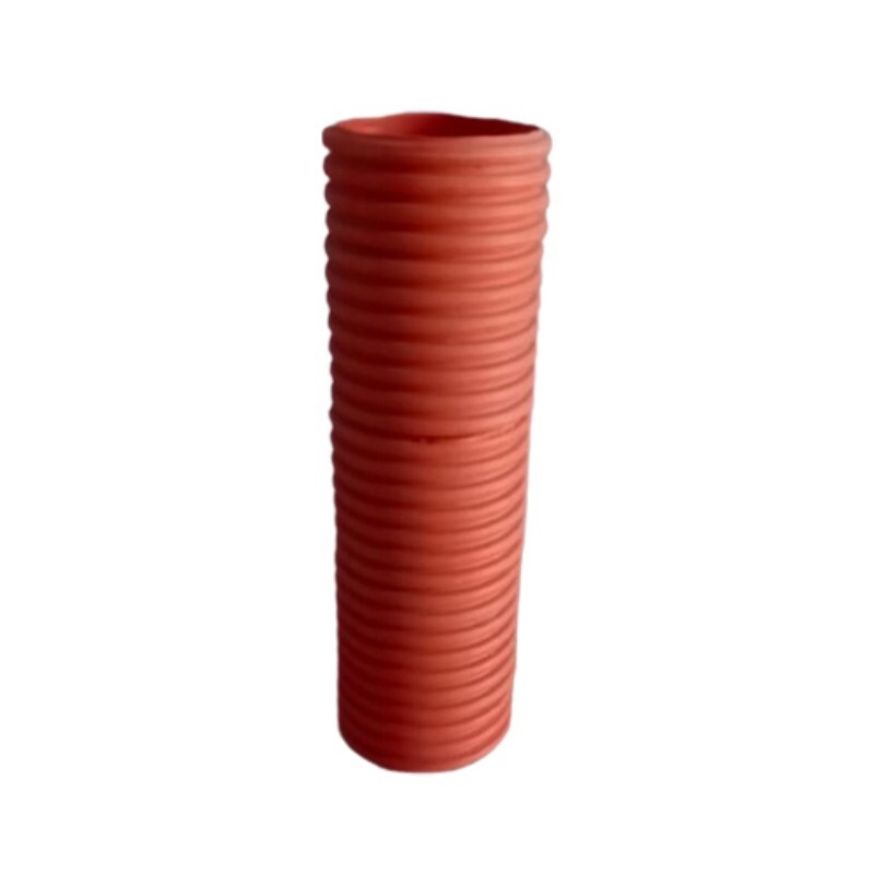 63Mm Double Wall Corrugated Electricity - Color: Black With Orange Stripes