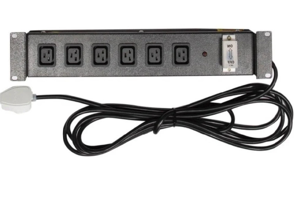 19 Inch Rack PDU with 6 A IEC C19 Sockets
