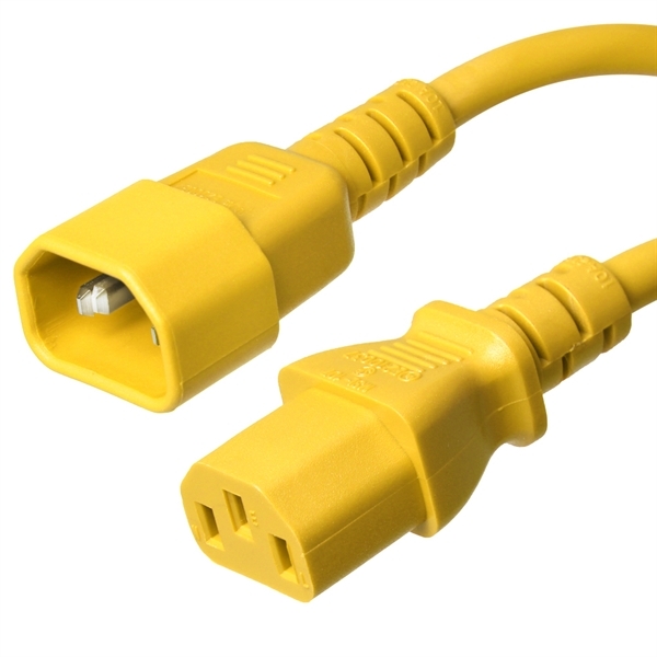 Yellow C13-C14 Power Cord