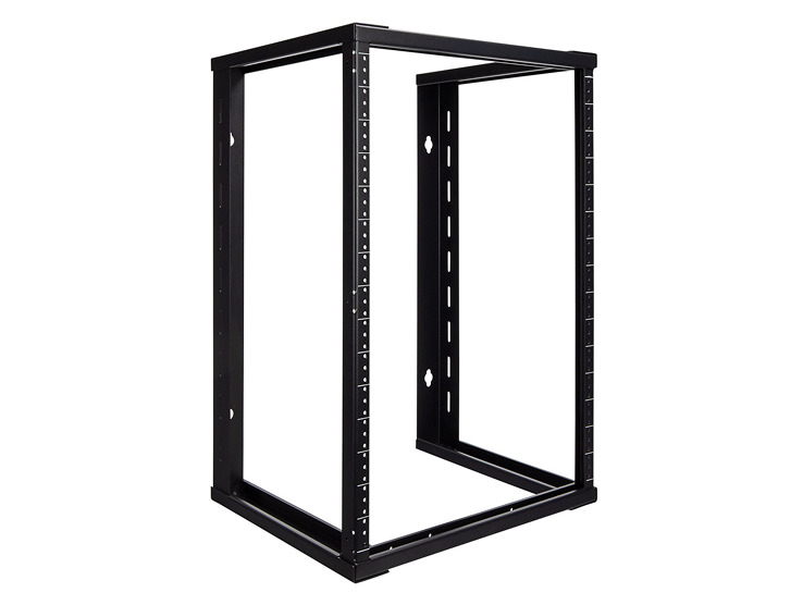15U x 11U Open Frame Wall Mount Rack with Side Panels and Swing Door