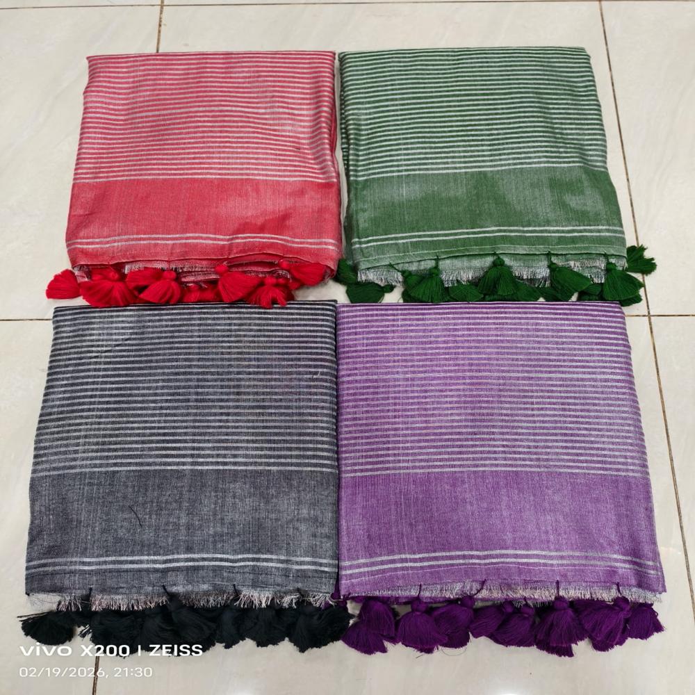 TISSUE LINEN COTTON SAREE