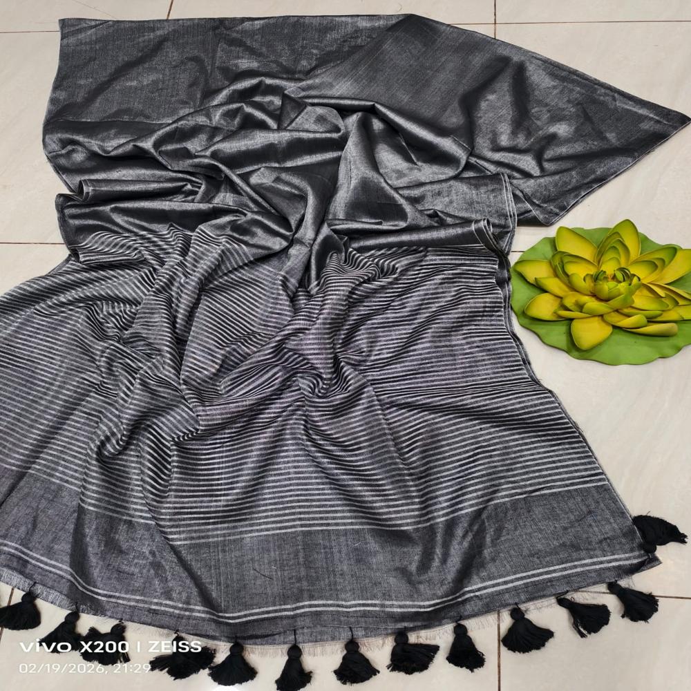 TISSUE LINEN COTTON SAREE