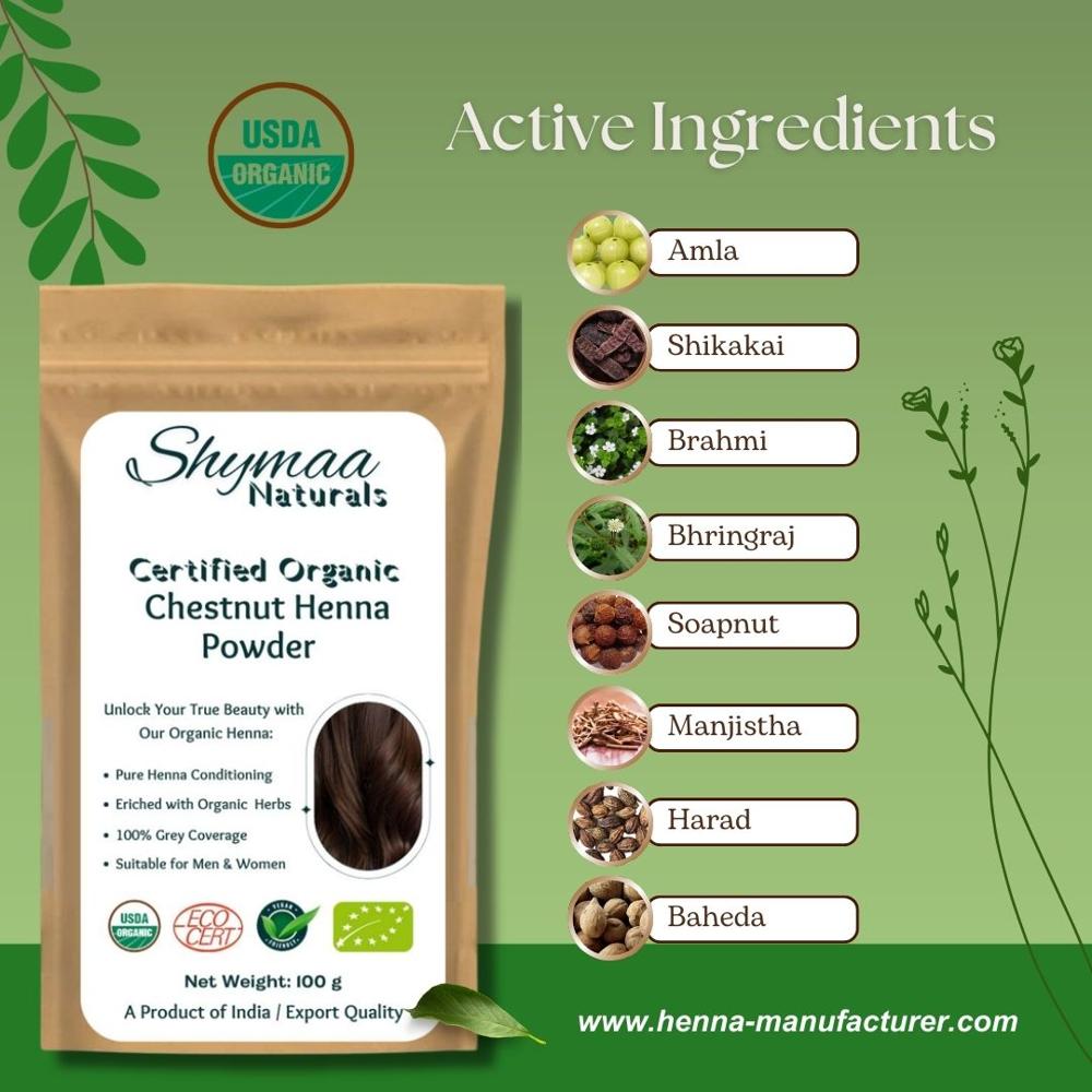 Herbal Chestnut Henna Hair Colors