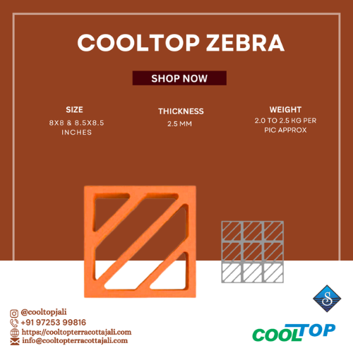 Terracotta Zebra Design Jali