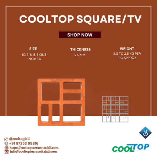 Terracotta Square TV Jali