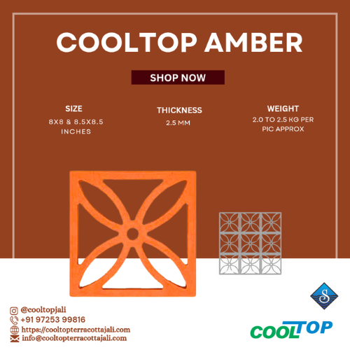 Amber Terracotta Clay Jali