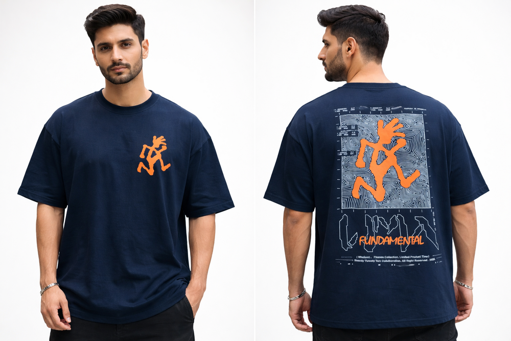 Urban Finesse's Navy Oversized T-shirt