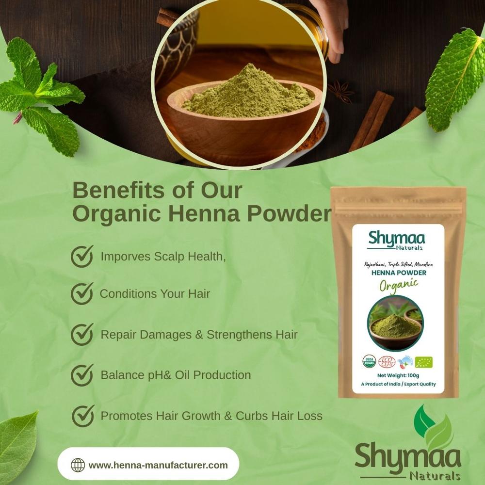 100% Organic Henna Powder for Hair Coloring