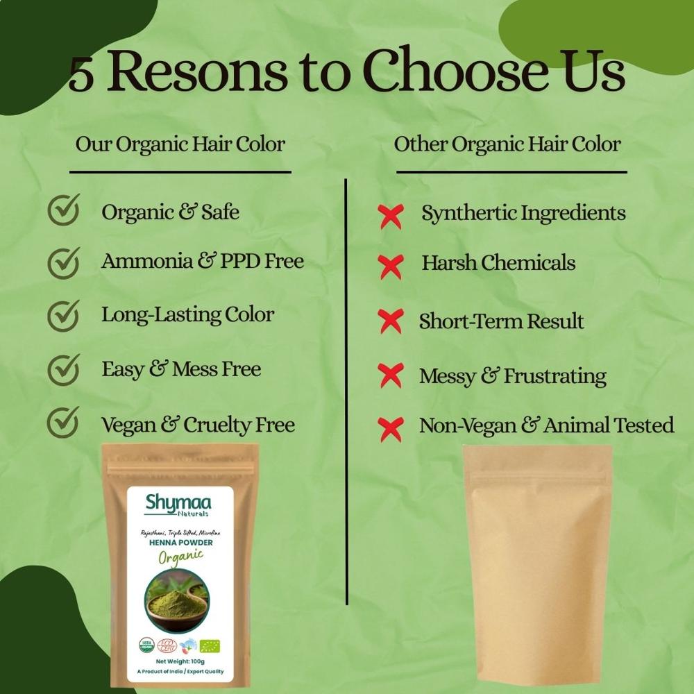 100% Organic Henna Powder for Hair Coloring