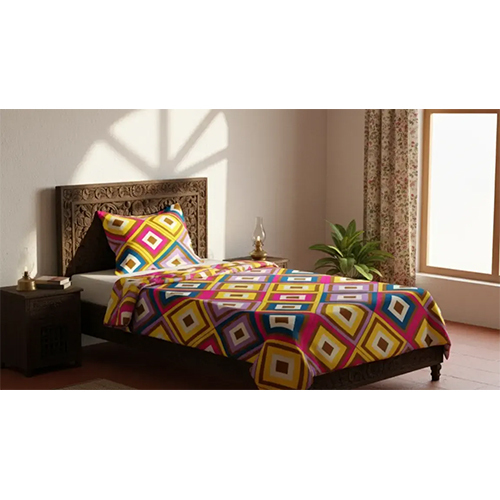 Jaipur Linen 200GSM Double ( 90inch x 100inch ) Bed Printed Ac Comforter Blanket Multi Color Square Print