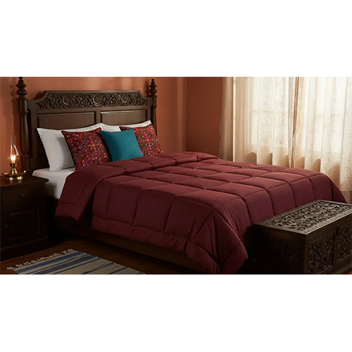 Luxury 500 GSM AC Comforter for Double Bed  Heavy Winter Quilt Marron with 2 pillow cover