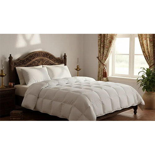 Jaipur Linen 300 GSM Comforter Breathable, Soft & Lightweight Quilt WHITE