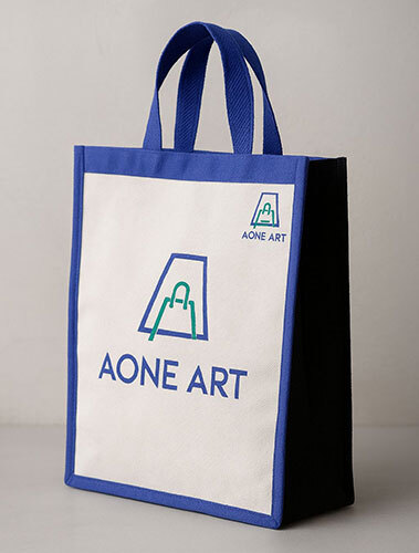 Blue Loop Handle Non Woven Bag - Bag Size: Various Sizes Available (Customizable)