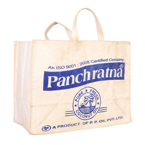 Promotional Canvas Bag - Cotton Canvas, 15x15 Inches, Off White with Multicolor Print | Reusable, Screen Printed, Dual Handles, Eco-Friendly