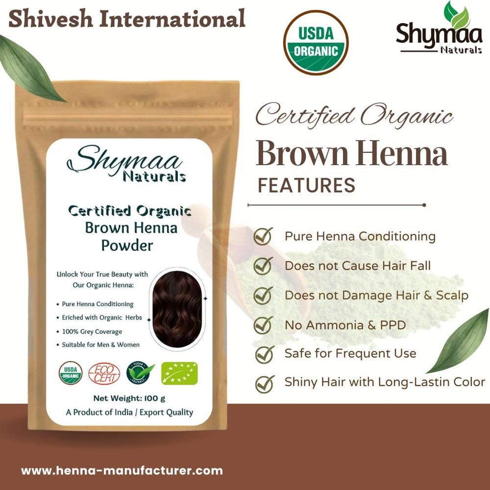 100% Organic Brown Henna Powder Hair Colors