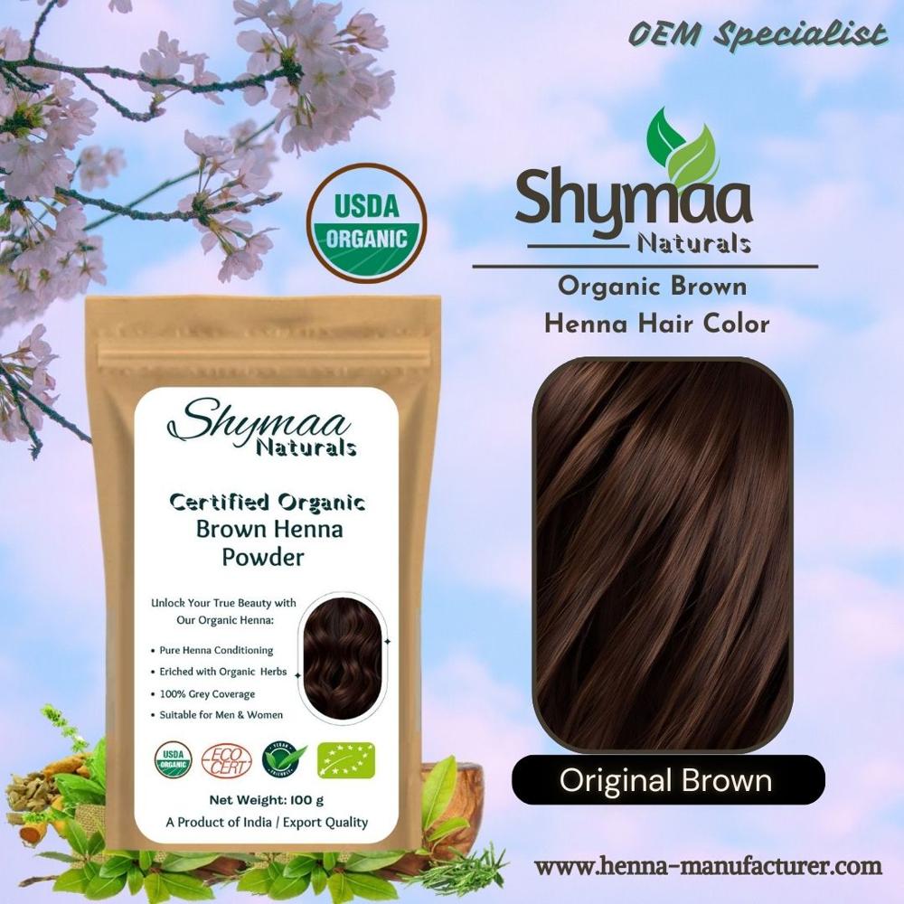 100% Organic Brown Henna Powder Hair Colors