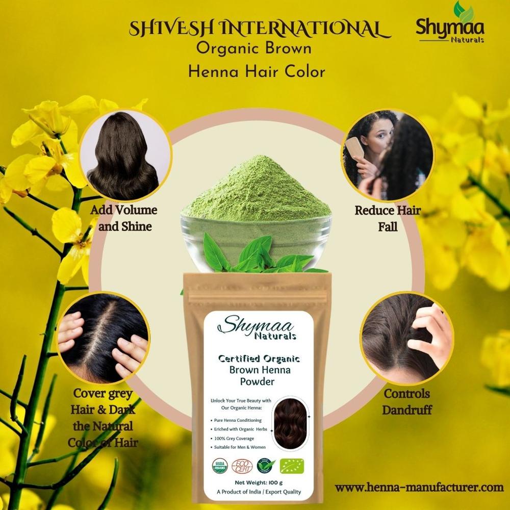 100% Organic Brown Henna Powder Hair Colors