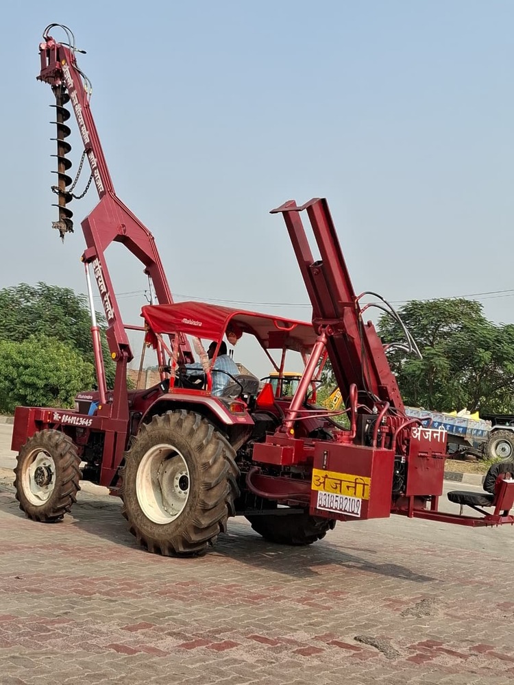 Crash barrier installation machine